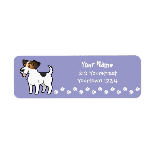 Cartoon Jack Russell Terrier Return Address Label
