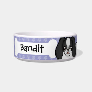 Cartoon Japanese Chin / Phalene Bowl