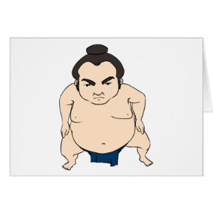 Cartoon Japanese Sumo Wrestler
