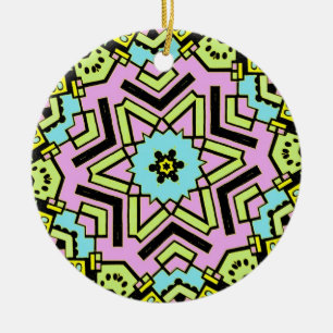 Cartoon Kaleidoscope 01 Ceramic Ornament