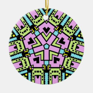 Cartoon Kaleidoscope 02 Ceramic Ornament