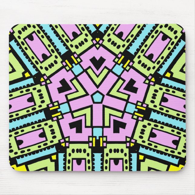 Cartoon Kaleidoscope 02 Mouse Pad (Front)