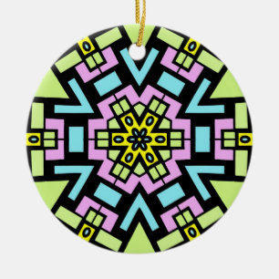 Cartoon Kaleidoscope 06 Ceramic Ornament