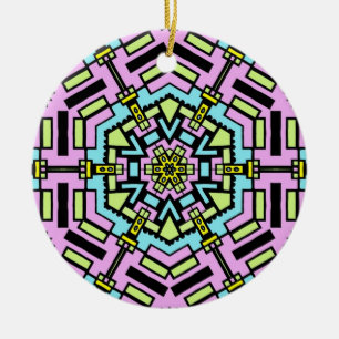 Cartoon Kaleidoscope 07 Ceramic Ornament