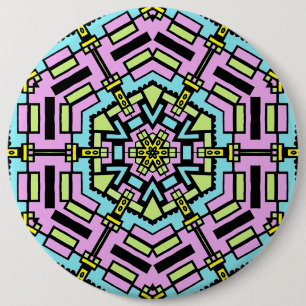 Cartoon Kaleidoscope - Colossal 6 Inch Round Button