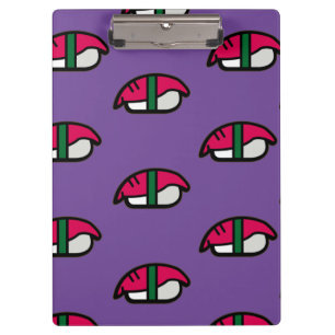 Cartoon Kawaii Sushi, Fish Rice & Seaweed Clipboard