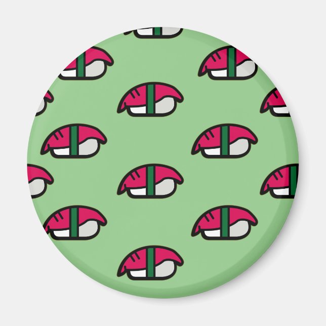 Cartoon Kawaii Sushi, Riz de Poisson et Aimant d'A (Devant)