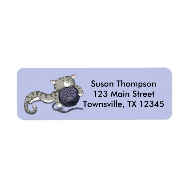 Cartoon Kitty avec boule de fil (Devant)