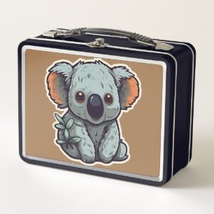 CARTOON KOALA BEAR METAL LUNCH BOX