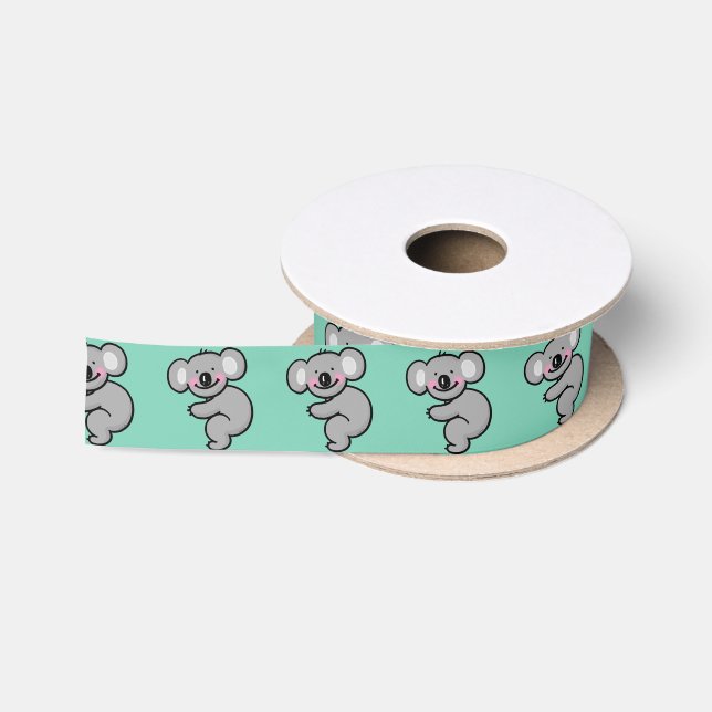 cartoon koala bear satin ribbon (Spool)