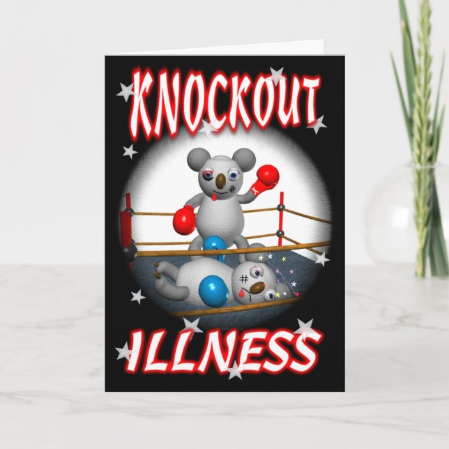Cartoon Koala Boxer Obtenez une carte vierge à l'i (Devant)
