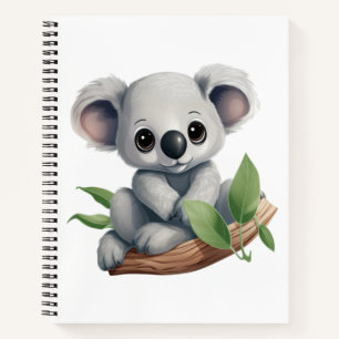 Cartoon koala illustration notebook