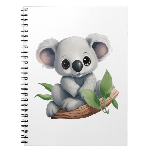 Cartoon koala illustration notebook (Front)