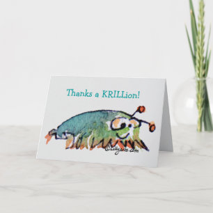 Cartoon Krill Thank You Card
