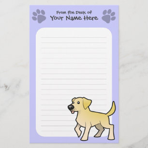 Cartoon Labrador Retriever Stationery
