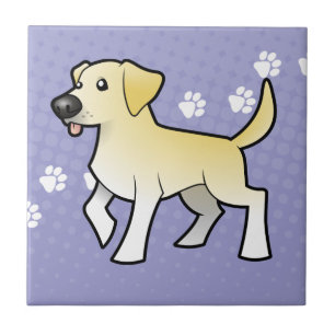 Cartoon Labrador Retriever Tile