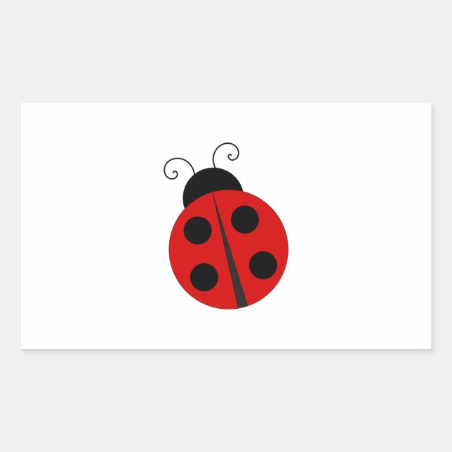 Cartoon Lady Bug Sticker (Front)