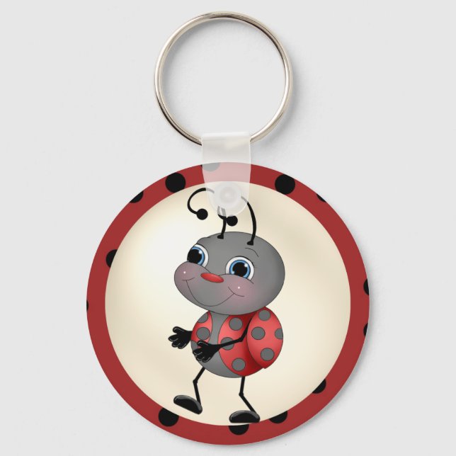 Cartoon Ladybug key chain (Front)