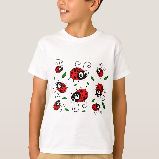 Cartoon ladybugs pattern T-Shirt (Front)