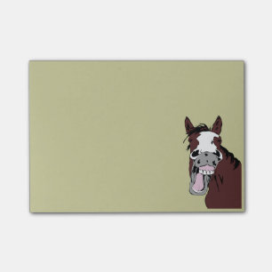 Cartoon Laughing Horse Humour  Fun Office Gift Post-it Notes