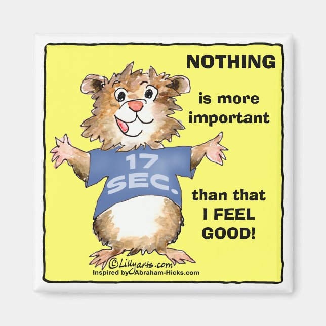 Cartoon Law Of Attraction Abrahamster Magnet (Front)