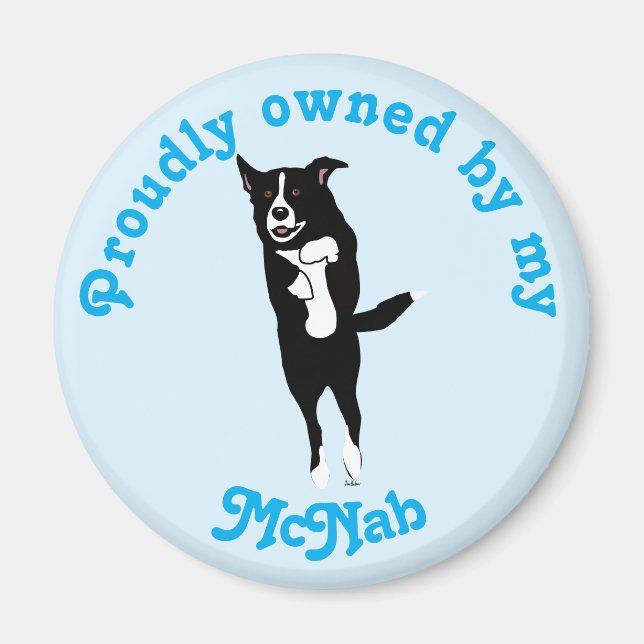 Cartoon Leaping McNab Magnet (Front)