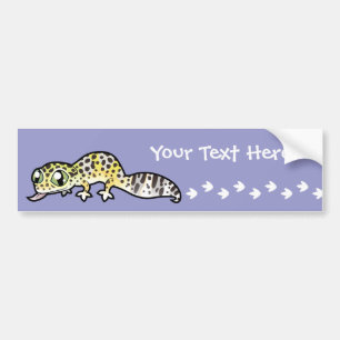 Cartoon Leopard Gecko Bumper Sticker