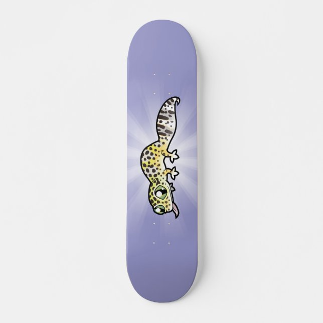 Cartoon Leopard Gecko Skateboard (Front)
