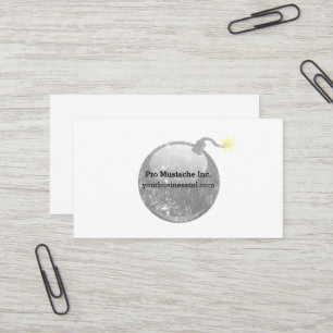 Cartoon Letterpress Style Bomb Business Card