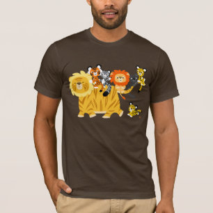 Cartoon Liger and Friends adult T-shirt