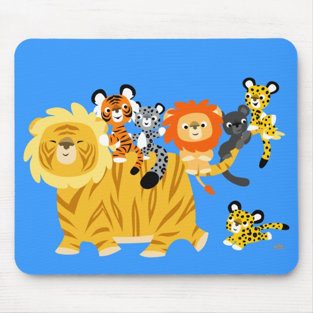 Cartoon Liger and Friends mousepad (Front)