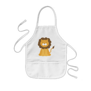Cartoon Lion Kids Apron