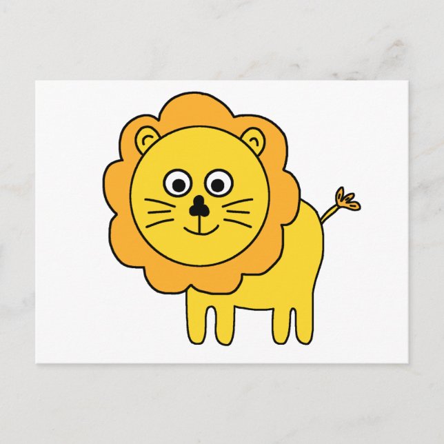Cartoon Lion Postcard (Front)