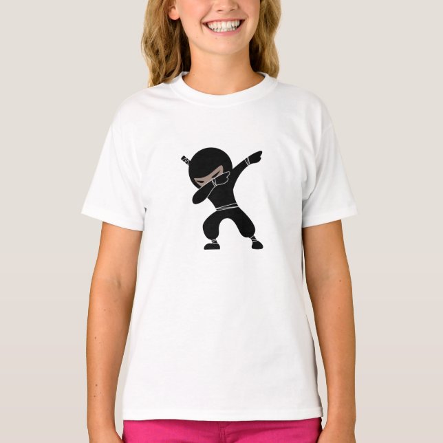 Cartoon Little Ninja Warrior T-Shirt (Front)