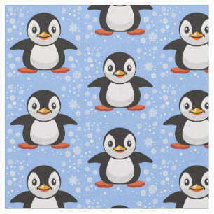 cartoon little penguin fabric