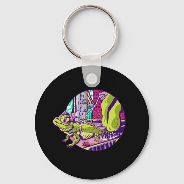 Cartoon Lizard Design Keychain (Front)