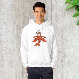 Cartoon Lobster Mens Hoodie