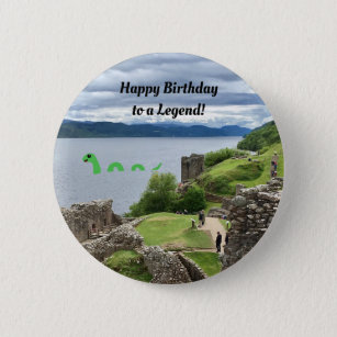 Cartoon Loch Ness Monster Funny Birthday Gift 2 Inch Round Button