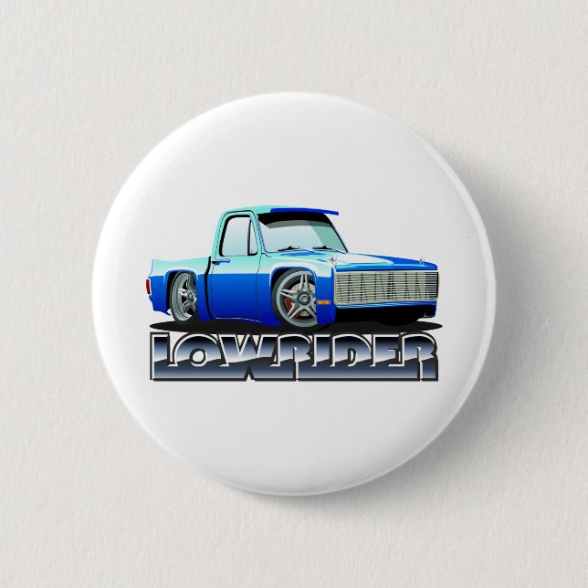 Cartoon lowrider 2 inch round button (Front)