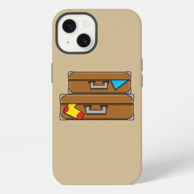 Cartoon Luggage iPhone Case (Back)