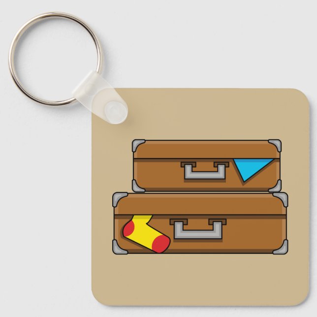 Cartoon Luggage Keychain (Front)