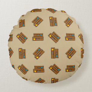 Cartoon Luggage Round Pillow
