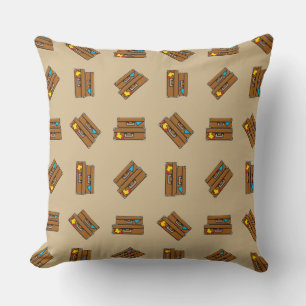 Cartoon Luggage Throw Pillow
