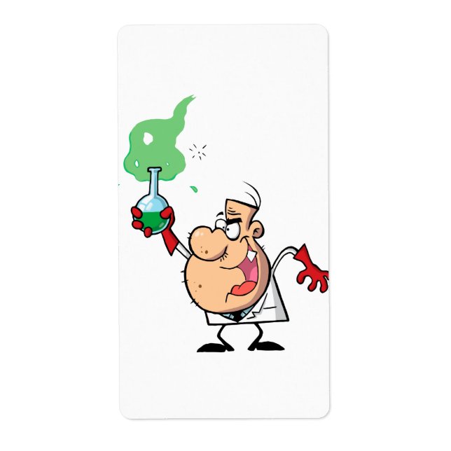 cartoon mad scientist with potion (Front)