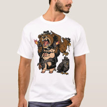 Cartoon mafia animals design