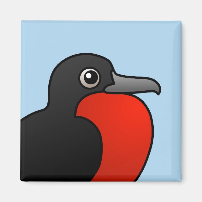 Cartoon Magnificent Frigatebird Magnet (Front)