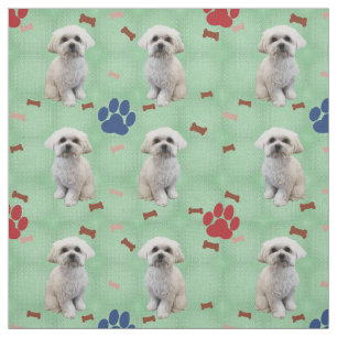 Cartoon Maltese Fabric