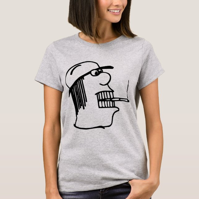 Cartoon Man with Cigar T-Shirt (Front)