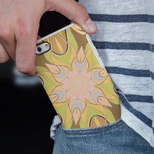 Cartoon Mandala Flower Orange Green and Blue iPhone 11 Case