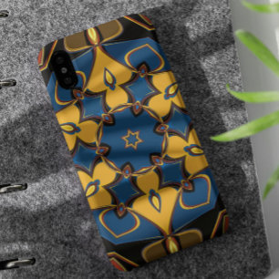 Cartoon Mandala Flower Yellow Blue and Orange iPhone 11 Case